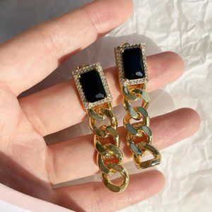 Chain Long Metal Earrings (2)